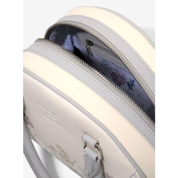 Loungefly Disney Alice in Wonderland Silver Floral Crossbody Purse Set - Picture 4 of 4